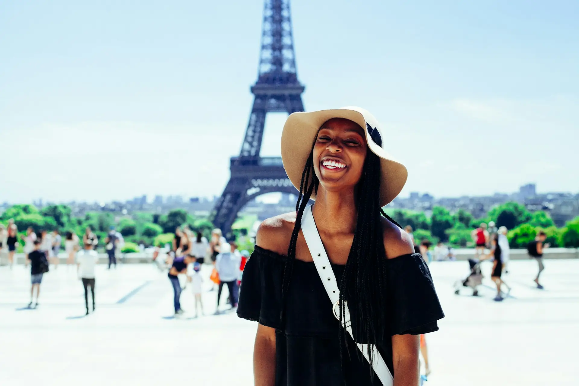 A lady enjoying a view